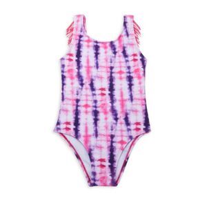 Andy and Evan purple tie dye fringe swimsuit girls size 6 NWT